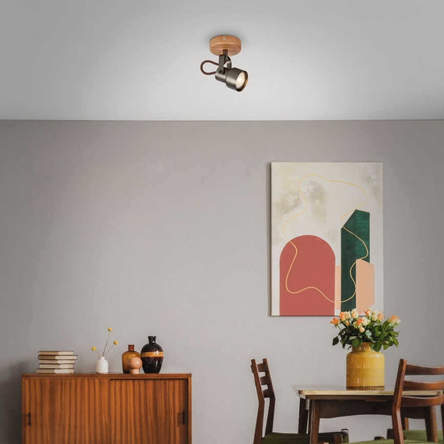 Brilo - Foco LED TAHUN 1xGU10/5W/230V castanho