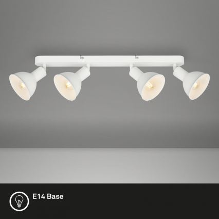 Brilo - Foco RETRO 4xE14/25W/230V branco