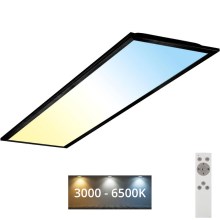 Brilo - Iluminação de teto LED com regulação PIATTO LED/24W/230V 3000-6500K 100x25 cm + controlo remoto