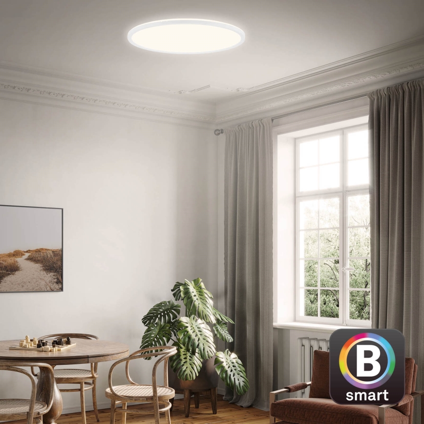 Brilo - Iluminação de teto LED com regulação SLIM LED/22W/230V 2700-6500K Wi-Fi Tuya + controlo remoto