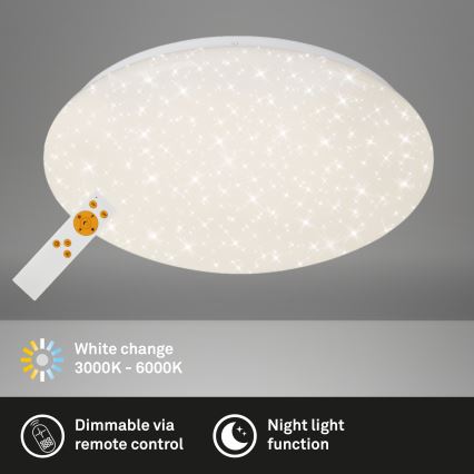 Brilo - Iluminação de teto LED com regulação STARRY SKY LED/22W/230V 3000-6000K + controlo remoto