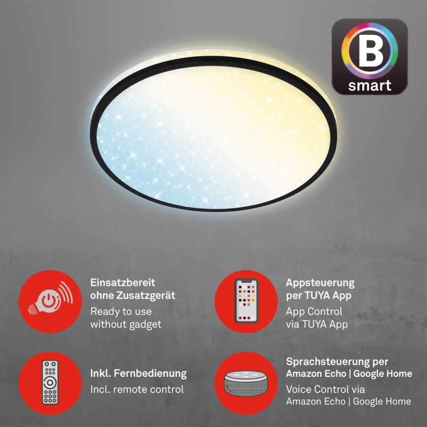 Brilo - Iluminação de teto LED com regulação STARRY SKY LED/24W/230V 3000-6500K Wi-Fi Tuya + controlo remoto