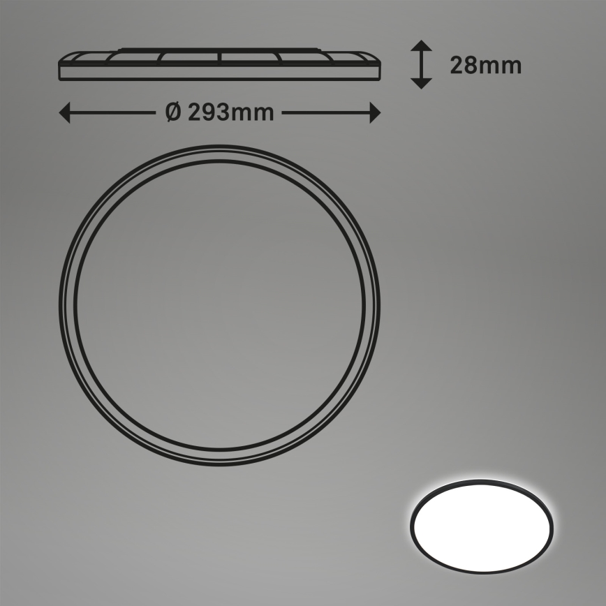 Brilo - Iluminação de teto LED SLIM LED/18W/230V diâmetro 29,3 cm