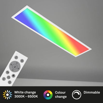 Brilo - Iluminação de teto RGBW com regulação SLIM LED/24W/230V 3000-6500K 100x25 cm + controlo remoto