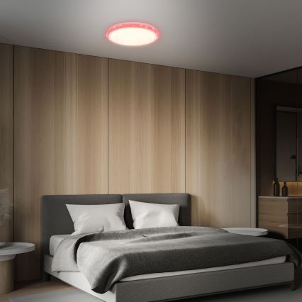 Brilo - Iluminação de teto RGBW com regulação STARRY SKY LED/24W/230V 3000-6500K + controlo remoto