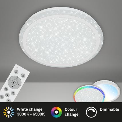 Brilo - Iluminação de teto RGBW com regulação STARRY SKY LED/24W/230V 3000-6500K + controlo remoto