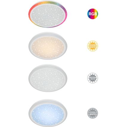 Brilo - Iluminação de teto RGBW com regulação STARRY SKY LED/24W/230V 3000-6500K + controlo remoto