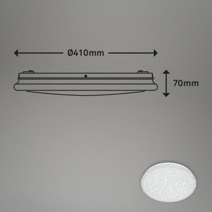 Brilo - Iluminação de teto RGBW com regulação STARRY SKY LED/24W/230V 3000-6500K + controlo remoto