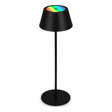 Brilo - Lâmpada de mesa exterior KIKI LED RGB recarregável, dimerizável, com controlo tátil LED/2,6W/5V IP44 2600 mAh preta