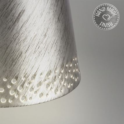 Brilo - Candeeiro de mesa tátil recarregável para exterior KIKI, dimerizável, LED 2,6 W / 5 V, IP44, 2600 mAh, prateado