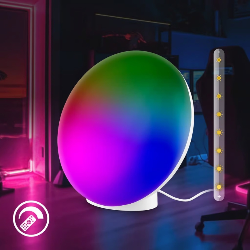 Brilo - Lâmpada de mesa recarregável e dimerizável LED RGBIC TARA LED/6W/5V 3000-6500K Wi-Fi Tuya + comando remoto