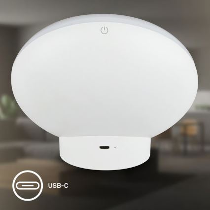 Brilo - Lâmpada de mesa recarregável e dimerizável LED RGBIC TARA LED/6W/5V 3000-6500K Wi-Fi Tuya + comando remoto
