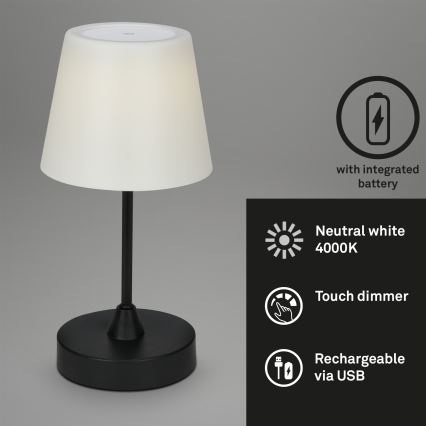 Brilo - Lâmpada LED recarregável externa com dimmer LED/3W/5V IP44 2000 mAh