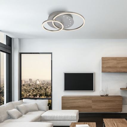 Brilo - LED Dimerizável candeeiro de tecto LED/26W/230V 3000K cromo fosco
