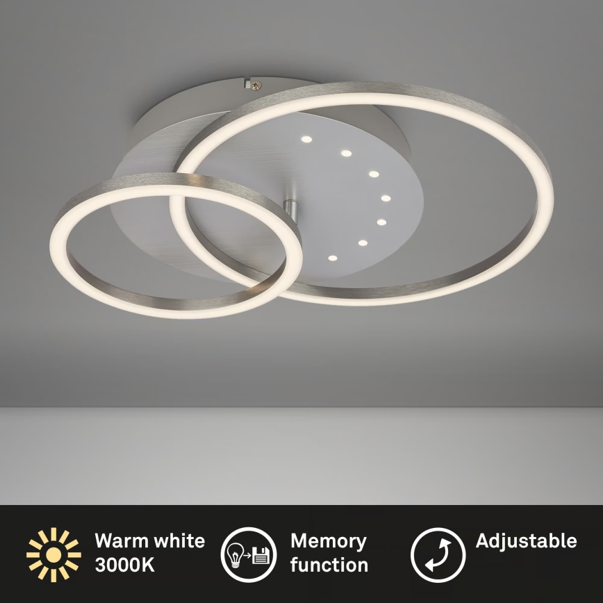 Brilo - LED Dimerizável candeeiro de tecto LED/26W/230V 3000K cromo fosco
