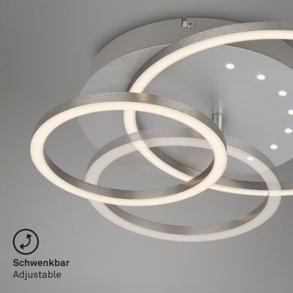 Brilo - LED Dimerizável candeeiro de tecto LED/26W/230V 3000K cromo fosco