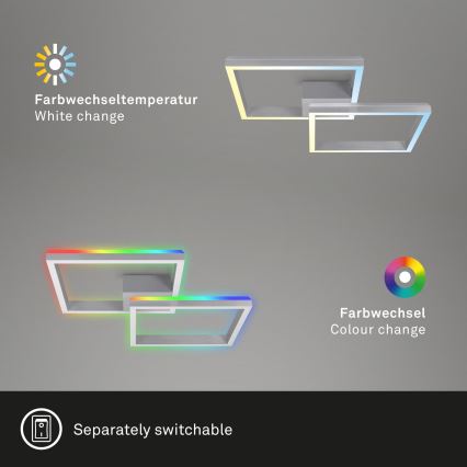 Brilo - LED RGBW Candelabro integrado com regulação FRAME 2xLED/17W/230V 2700-6500K + controlo remoto