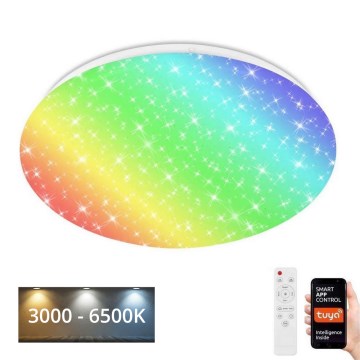 Brilo - LED RGBW Iluminação para casa de banho com regulação LED/19W/230V 3000-6500K IP44 Wi-Fi Tuya + comando