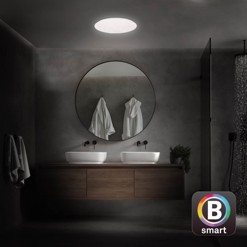 Brilo - LED RGBW Iluminação para casa de banho com regulação LED/19W/230V 3000-6500K IP44 Wi-Fi Tuya + comando