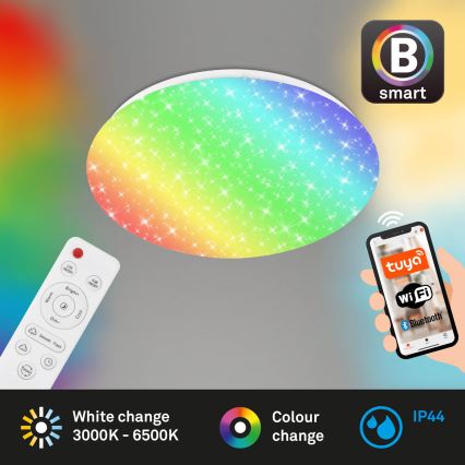 Brilo - LED RGBW Iluminação para casa de banho com regulação LED/19W/230V 3000-6500K IP44 Wi-Fi Tuya + comando