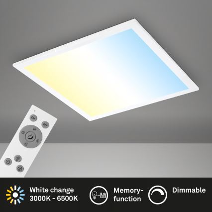 Brilo - Candeeiro de tecto LED dimerizável LED/21W/230V 3000-6500K 38x38 cm branco + controlo remoto