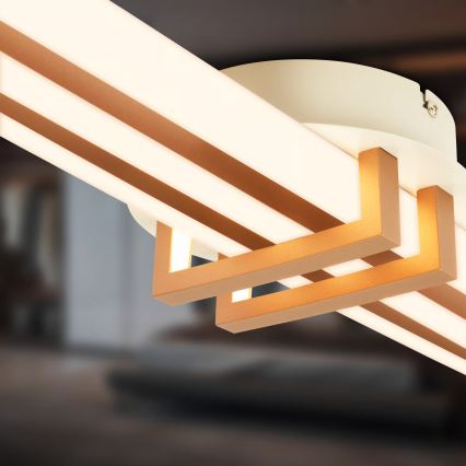 Brilo - Luminária de teto LED TINKA LED/30W/230V 3000K em cobre