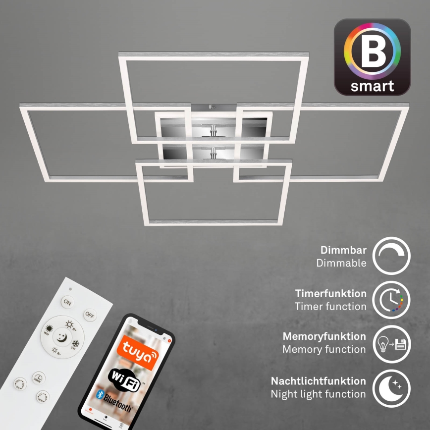 Brilo - Lustre de teto LED dimável FRAME LED/50W/230V 2700-6500K Wi-Fi Tuya + controlo remoto