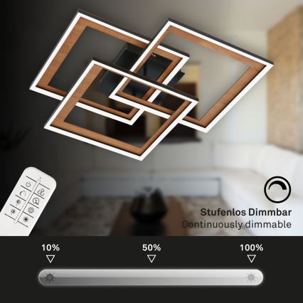 Brilo - Luminária de teto LED dimmerizável FRAME LED/45W/230V 2700-6500K + controlo remoto