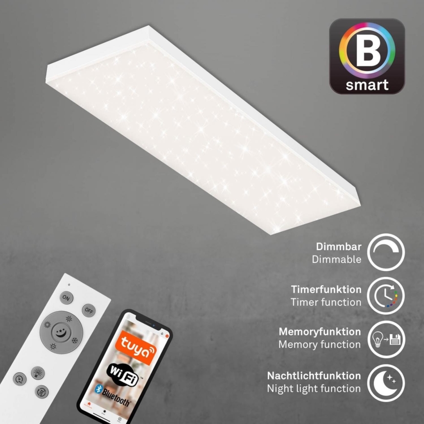 Brilo - Painel integrado LED com regulação FRAMELESS LED/28W/230V 3000-6500K Wi-Fi Tuya + comando