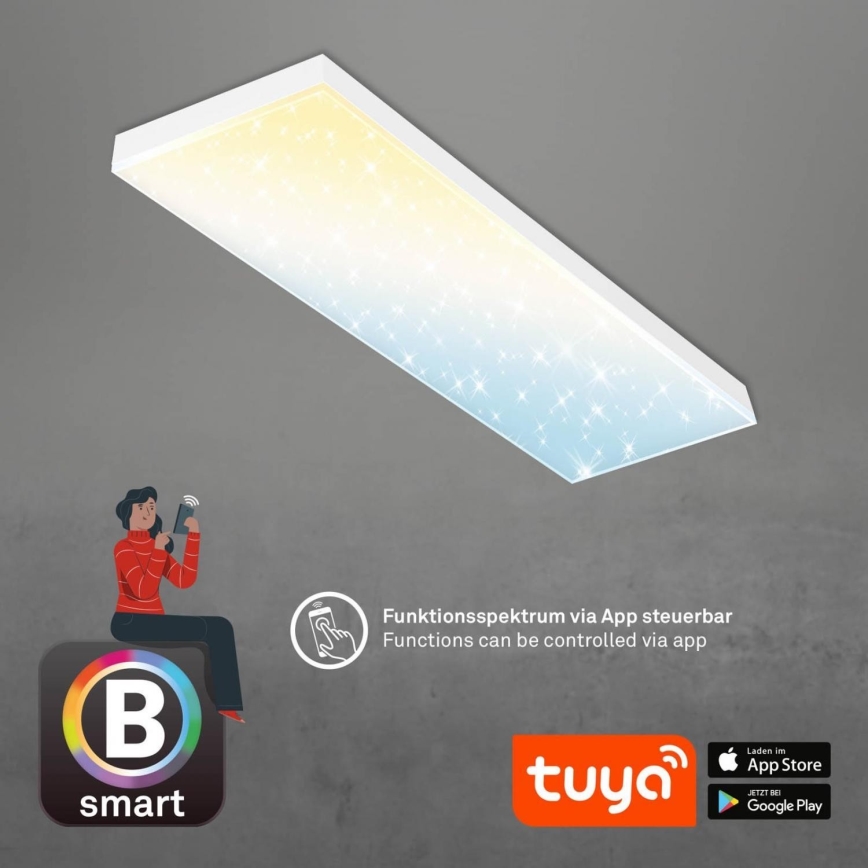 Brilo - Painel integrado LED com regulação FRAMELESS LED/28W/230V 3000-6500K Wi-Fi Tuya + comando