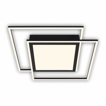 Brilo - Plafon LED 2x LED 16W/230V + LED 19W 51,5x51,5 cm preto