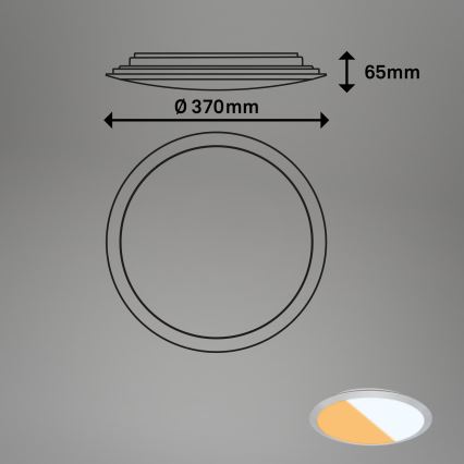 Brilo - Candeeiro de tecto LED para casa de banho CTS LED/21W/230V 3000/4000K IP44 Ø 37 cm cromo mate