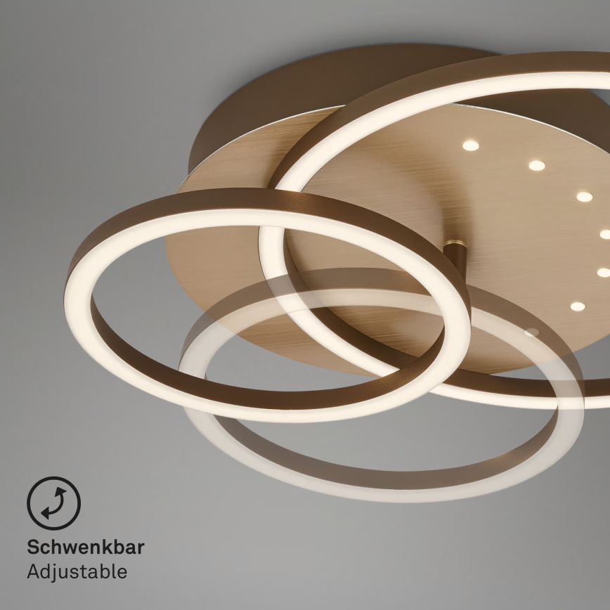 Brilo - Plafon LED dimerizável LED/26W/230V 3000K castanho