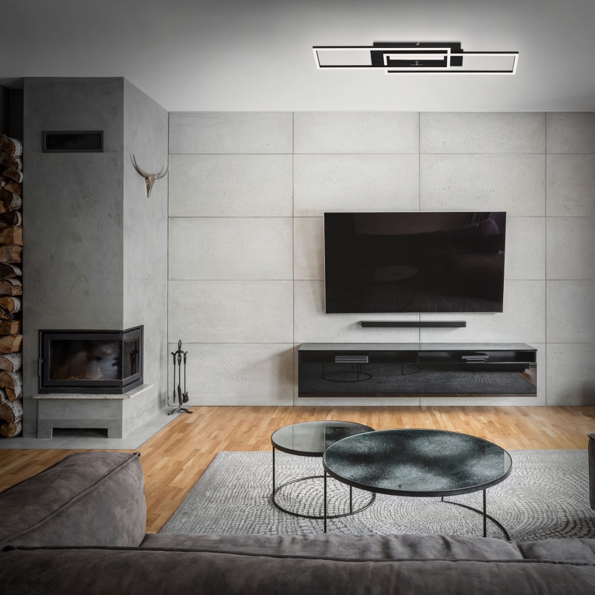 Brilo - Plafon LED FRAME 2xLED/20W/230V preto