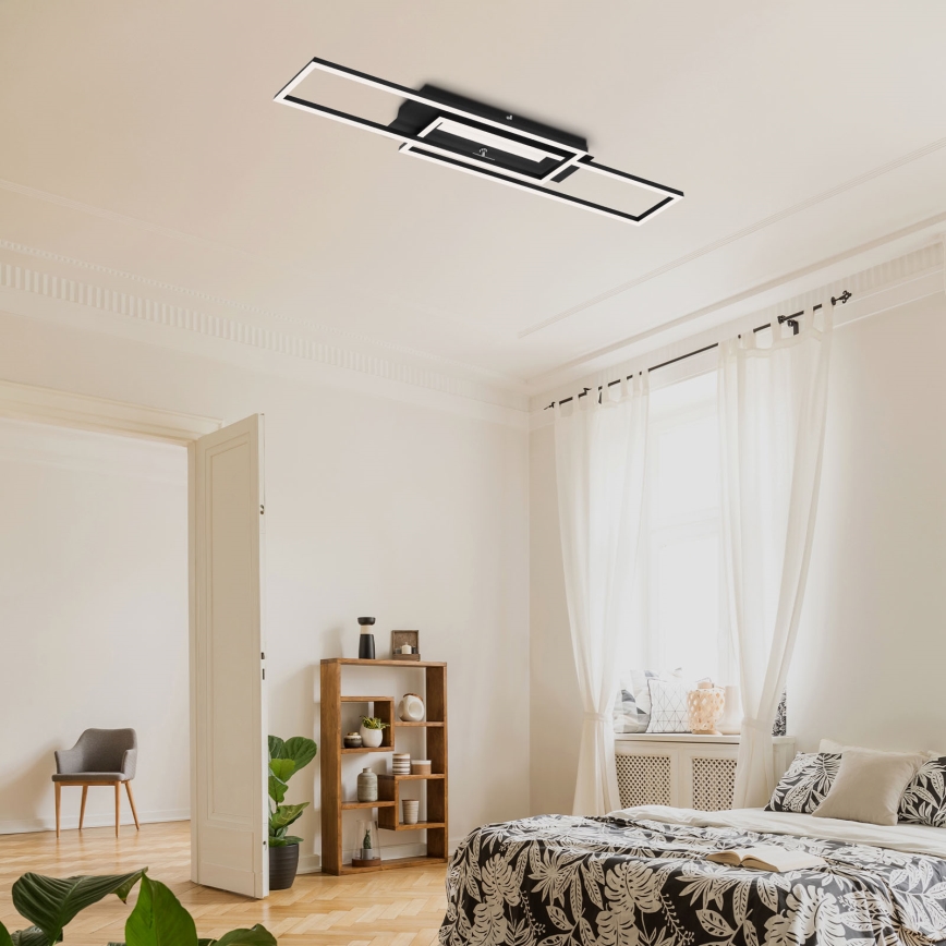 Brilo - Plafon LED FRAME 2xLED/20W/230V preto