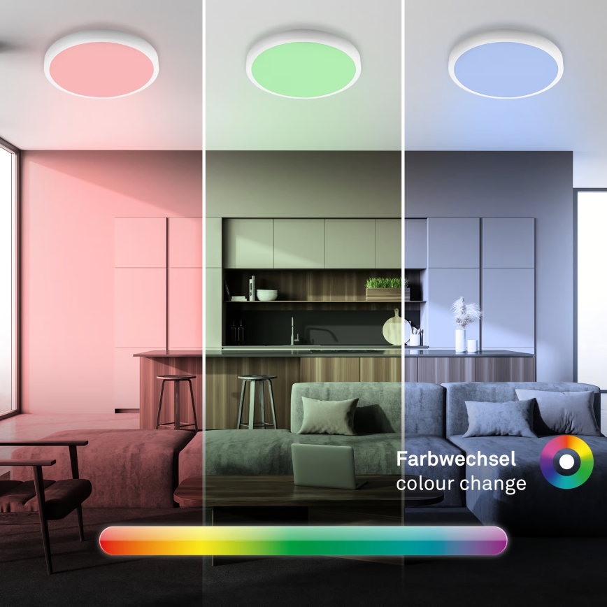 Brilo - LED RGBW Candeeiro de tecto dimerizável LED/20W/230V 2200-6500K Wi-Fi Tuya pr. 27 cm