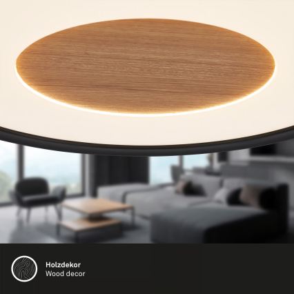 Brilo - Plafon LED SUFIT WOOD LED/18W/230V 3000K Ø 29 cm