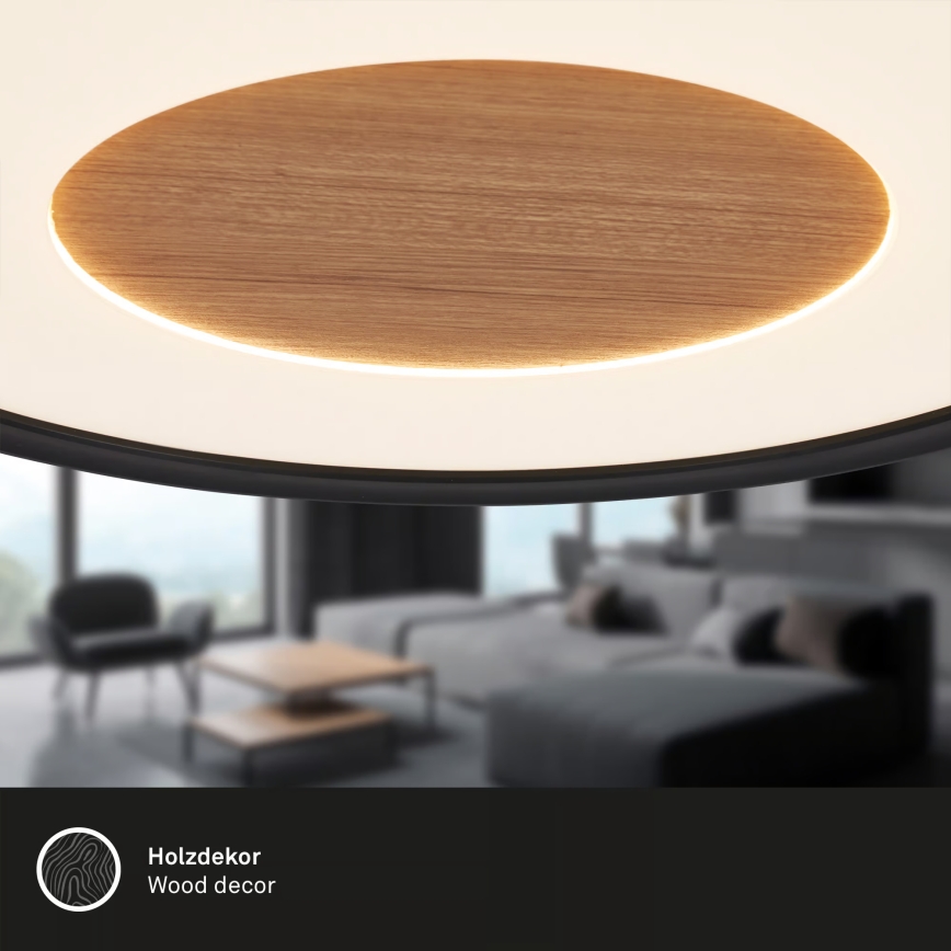 Brilo - Plafon LED SUFIT WOOD LED/18W/230V 3000K Ø 29 cm
