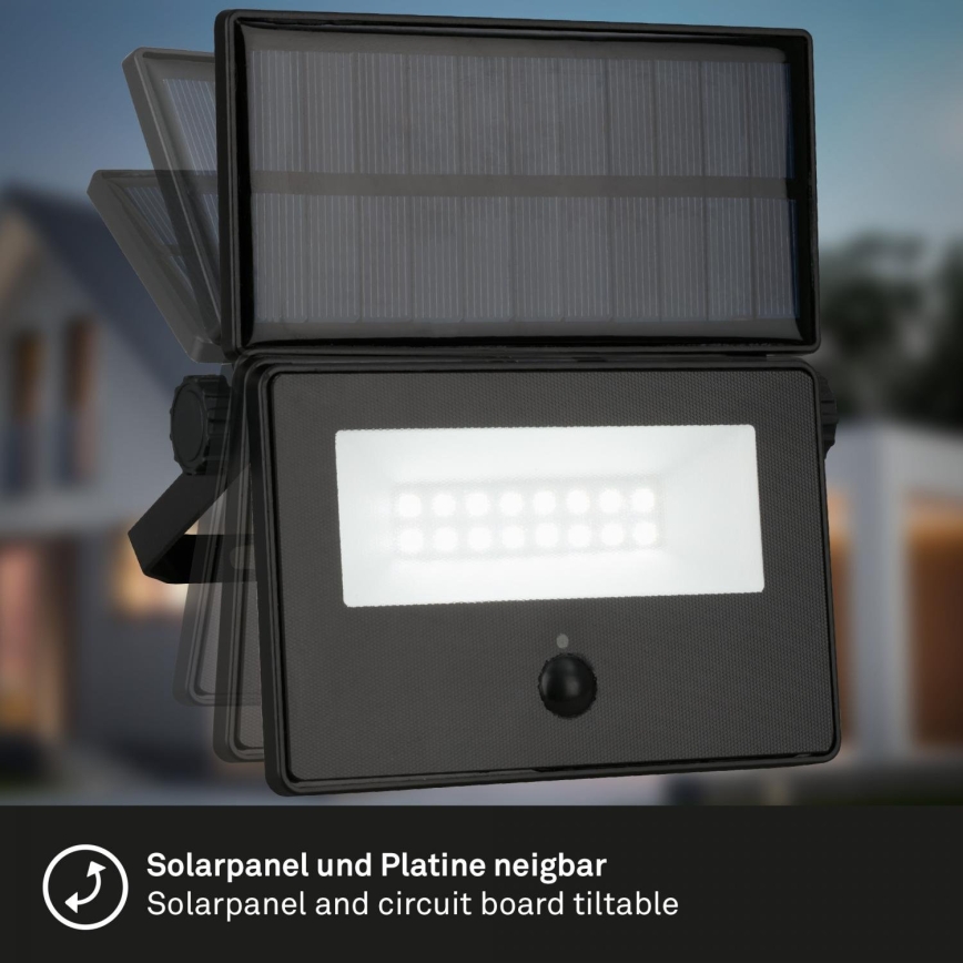 Brilo - Refletor solar LED com sensor LED/5W/5,5V IP54 1200 mAh