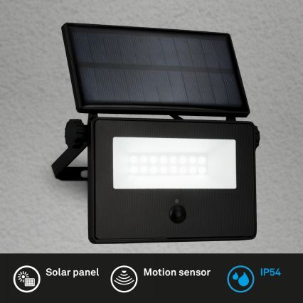 Brilo - Refletor solar LED com sensor LED/5W/5,5V IP54 1200 mAh