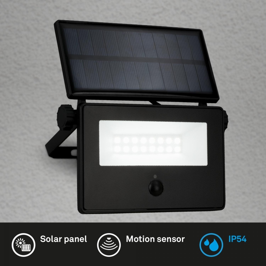 Brilo - Refletor solar LED com sensor LED/5W/5,5V IP54 1200 mAh