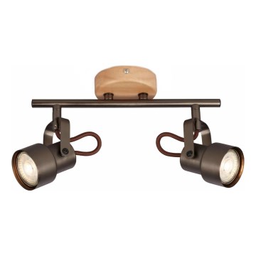 Brilo - Spot LED TAHUN 2xGU10/5W/230V 3000K castanho