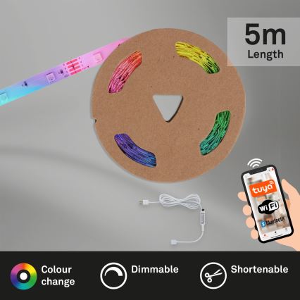 Brilo - Tira LED RGBW com regulação MUSIC 6,6m LED/7,5W/USB Wi-Fi Tuya