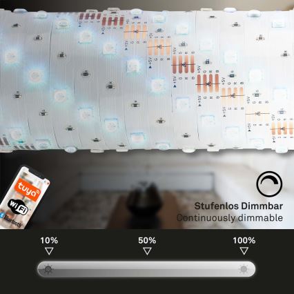 Brilo - Tira LED RGBW com regulação MUSIC 6,6m LED/7,5W/USB Wi-Fi Tuya