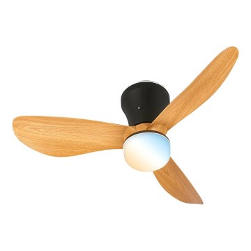 Brilo - Ventilador de teto LED dimerizável LUFITO LED/15W/230V 3000/4000/6000K bege + controlo remoto