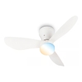 Brilo - Ventilador de teto LED regulável LUFITO LED/15W/230V 3000/4000/6000K branco + controlo remoto