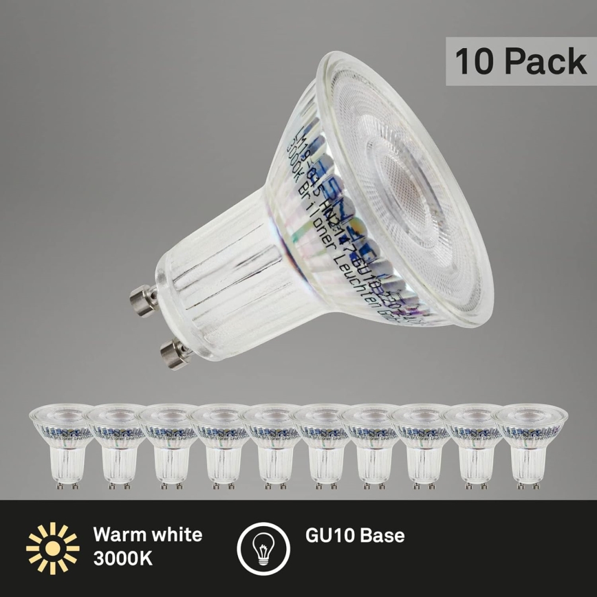 Briloner 0548-003 - CONJUNTO 10x Lâmpada LED GU10/3,5W/230V 3000K