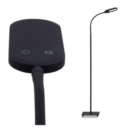 Briloner 1297-015 - Lâmpada de pé flexível LED regulável LED/6,6W/230V 3000K/4000K/6000K