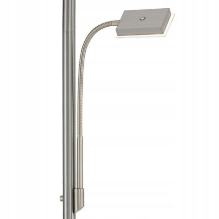 Briloner 1328-022 - Candeeiro de pé LED dimerizável LED/21W/230V + LED/3,5W cromado fosco