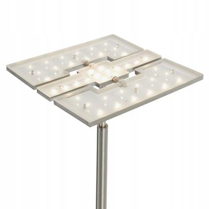 Briloner 1328-022 - Candeeiro de pé LED dimerizável LED/21W/230V + LED/3,5W cromado fosco